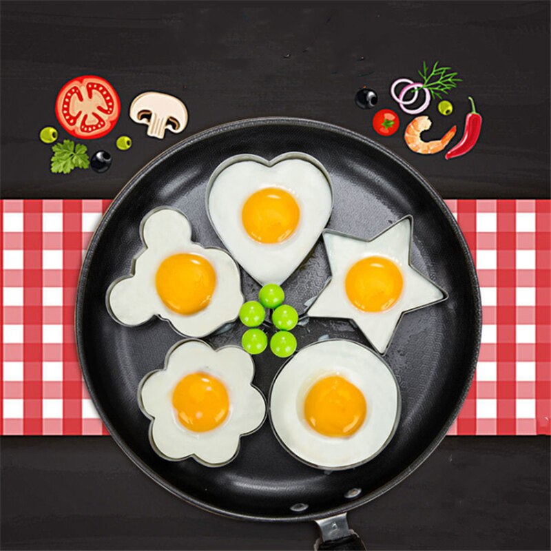 5pcs Stainless Steel Fried Egg Shaper