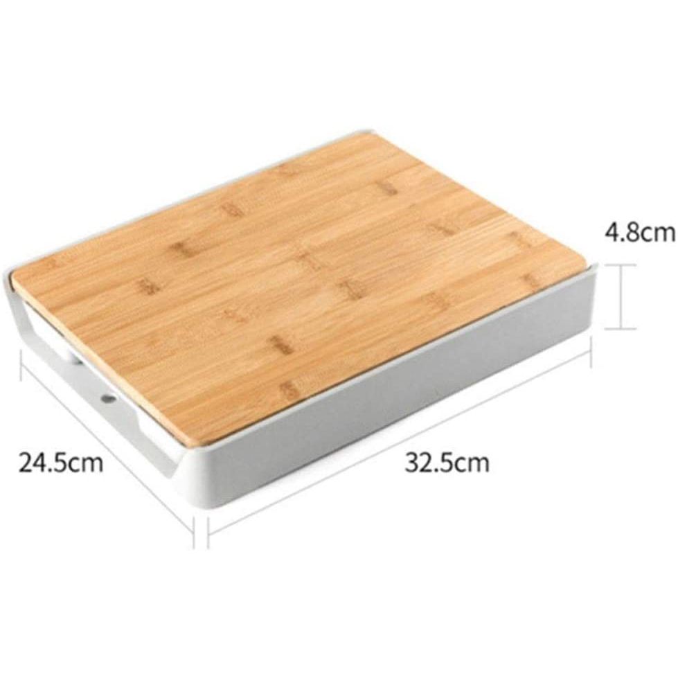Cutting board with food storage