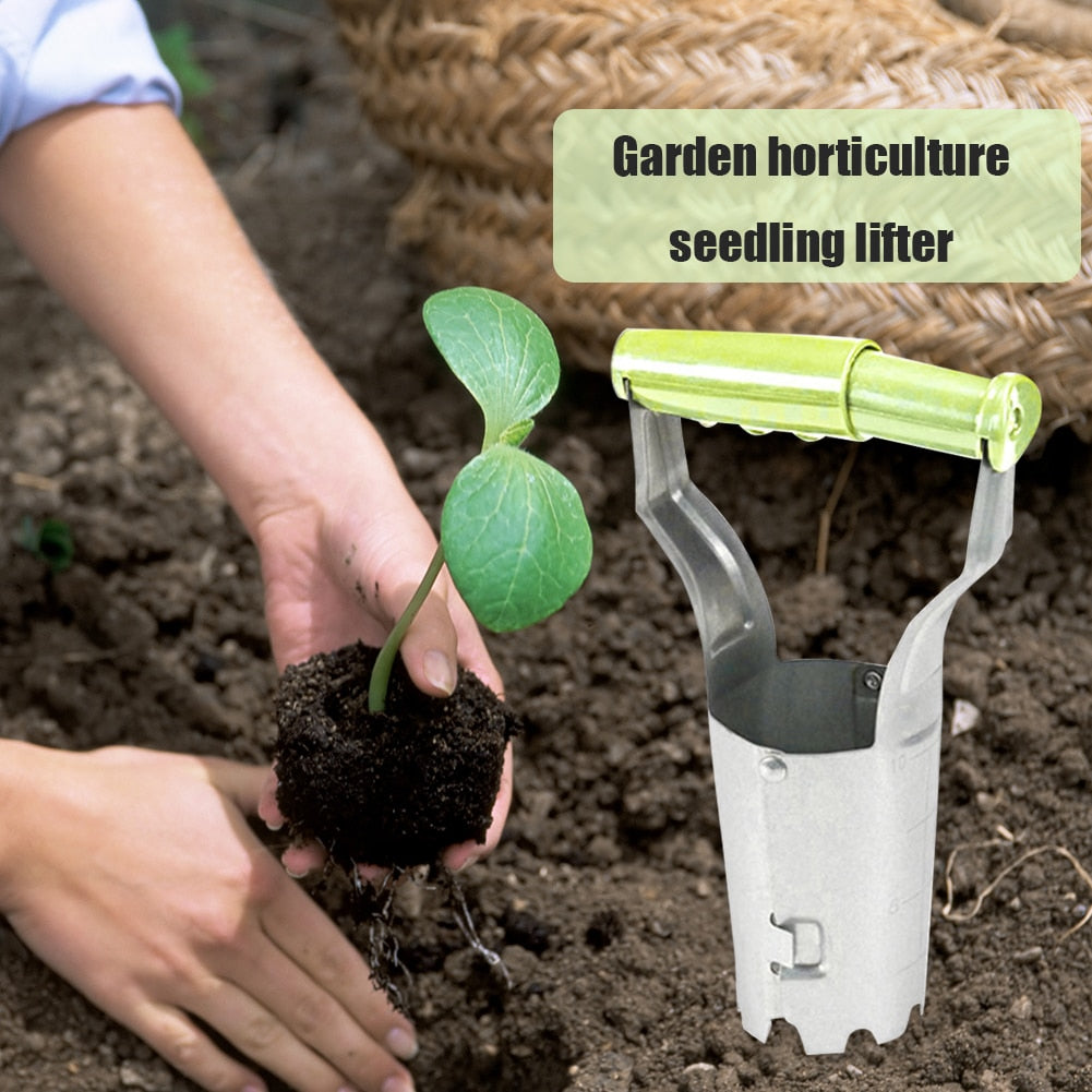 Seedling transplanter planter hole punch