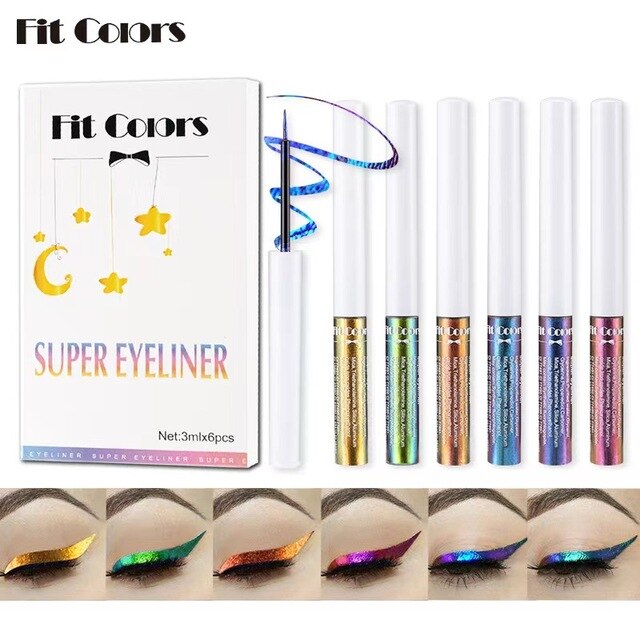 GlamGlimmer™ 6-Farben-Glitzer-Eyeliner