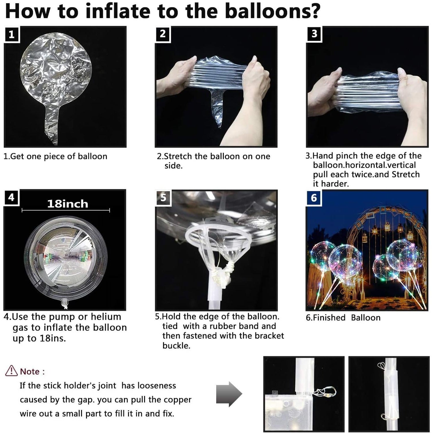 FEJRE Transparent Reusable Led Balloon
