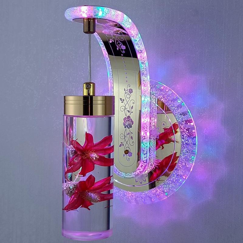 Porsha™ Crystal Amber Wall Lamp