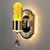 Porsha™ Crystal Amber Wall Lamp