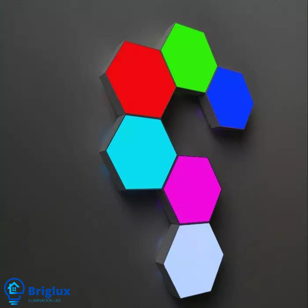Hexagon Light Touch Sensor RGB LED Wall Lamp
