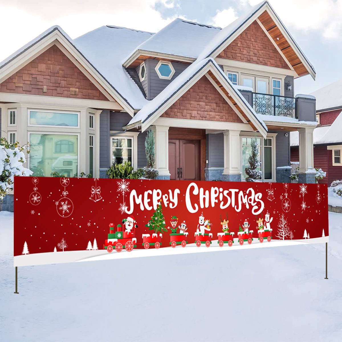 Merry Christmas New Year Banners Decorations