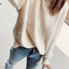 FallStil® -Solid color sweater with long sleeves