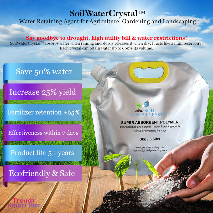 SoilWaterCrystal™  - Most Powerful Water Retaining Agent