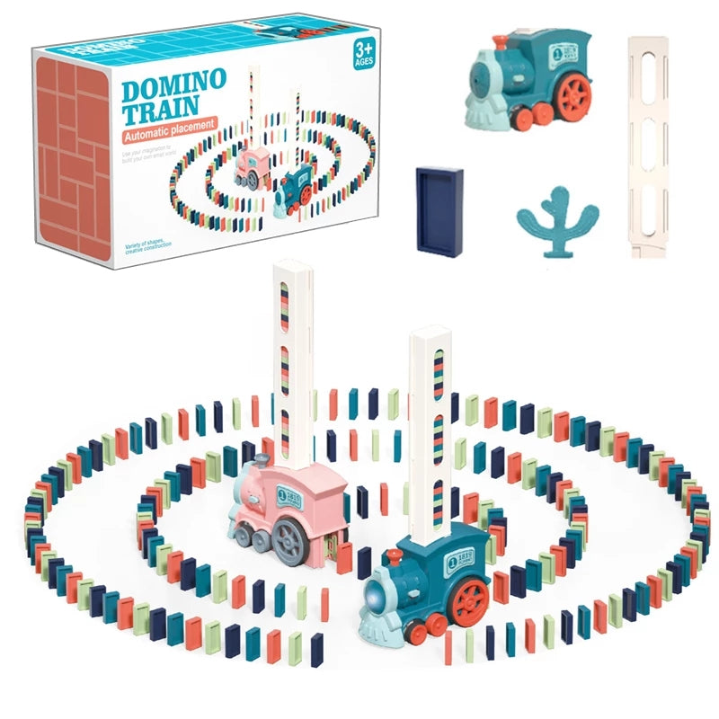 Kids Electric Domino Train Car Set Toys