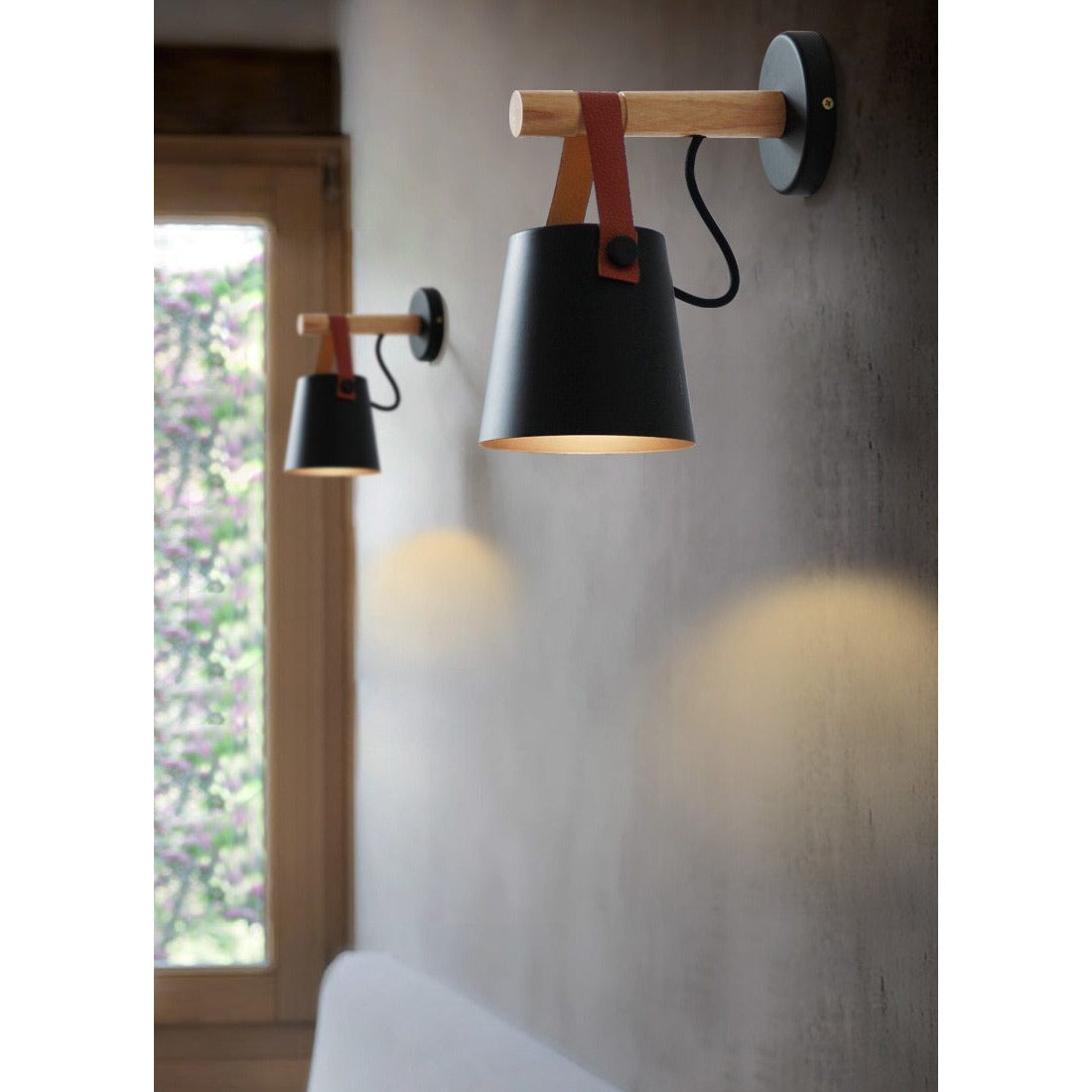 Nordic Wooden Hanging Wall Lamp