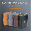 (Bis zu 15 Karten) Automatischer Kartenhalter aus Leder mit Schnalle und RFID-Schutz