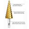 3pcs/Set Titanium Step Cone Drill Hole Cutter Bit HSS Large Set Tool With Pouch