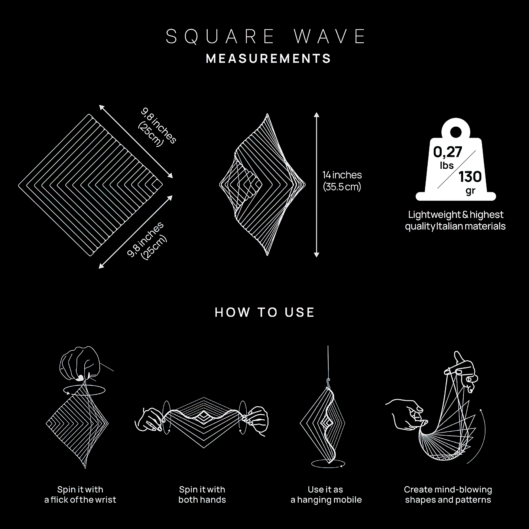 Square Wave Metallic Silver